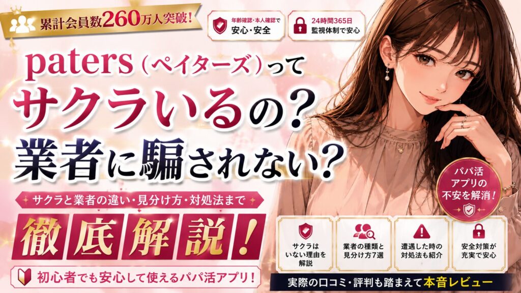 ペイターズにサクラはいる？業者の見分け方と安全対策を解説